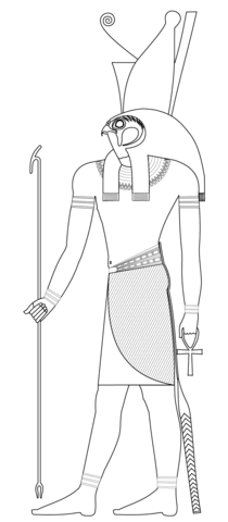 Horus, Ancient Egyptian God Coloring Page